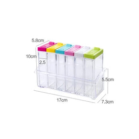 6 Units Transparent Spices Container