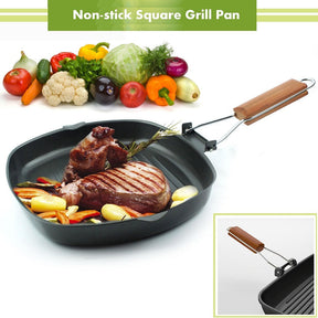 Grill Pan With Folding Handle