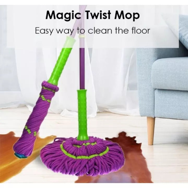 Easy Self Wringing Twist Mop,Microfiber Squeeze Mop