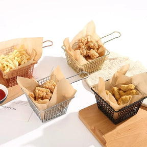 Mini Square Iron Fries Basket (only Black)