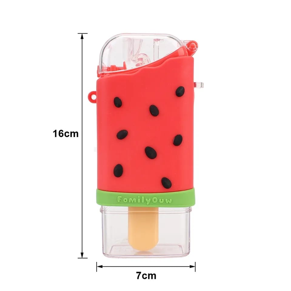 Ice Cream Water Bottle With Straw