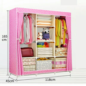 High Capacity 3 Door Folding Wardrobe Cupboard