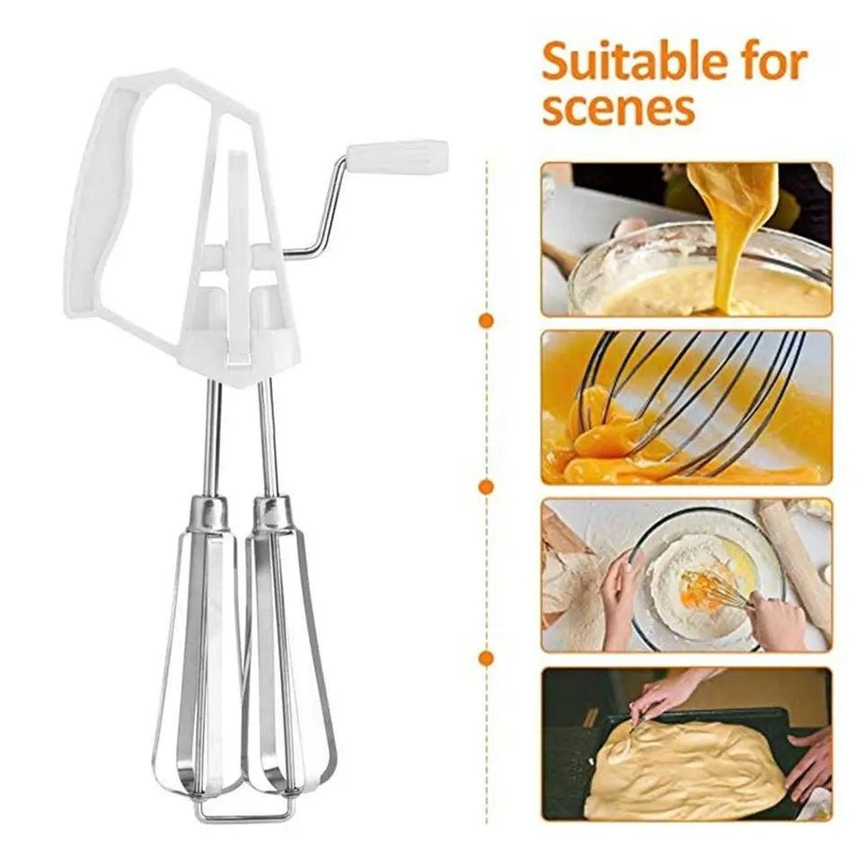 Hand held egg beater stainless steel manual whisk mixer