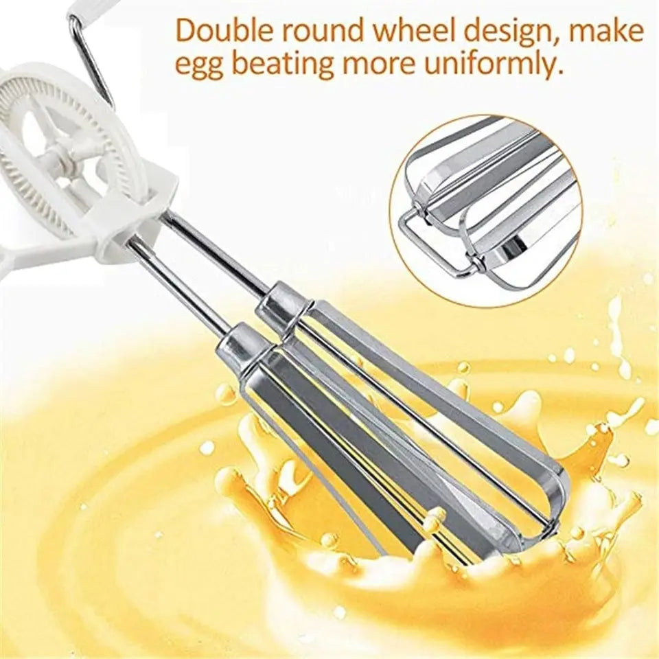 Hand held egg beater stainless steel manual whisk mixer