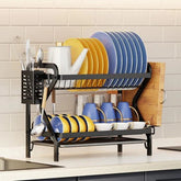 Metal Dish Drainer Holder, Dish Bowl Draining Storage Rack