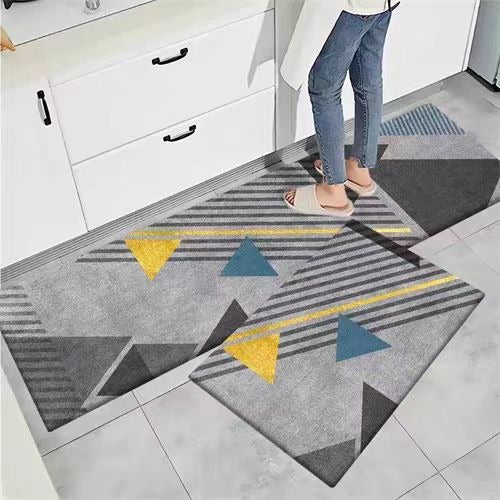 2 pcs set Kitchen , Bathroom ,HomeDecor Anti-Slip Absorbent Mat & Runner (M18)