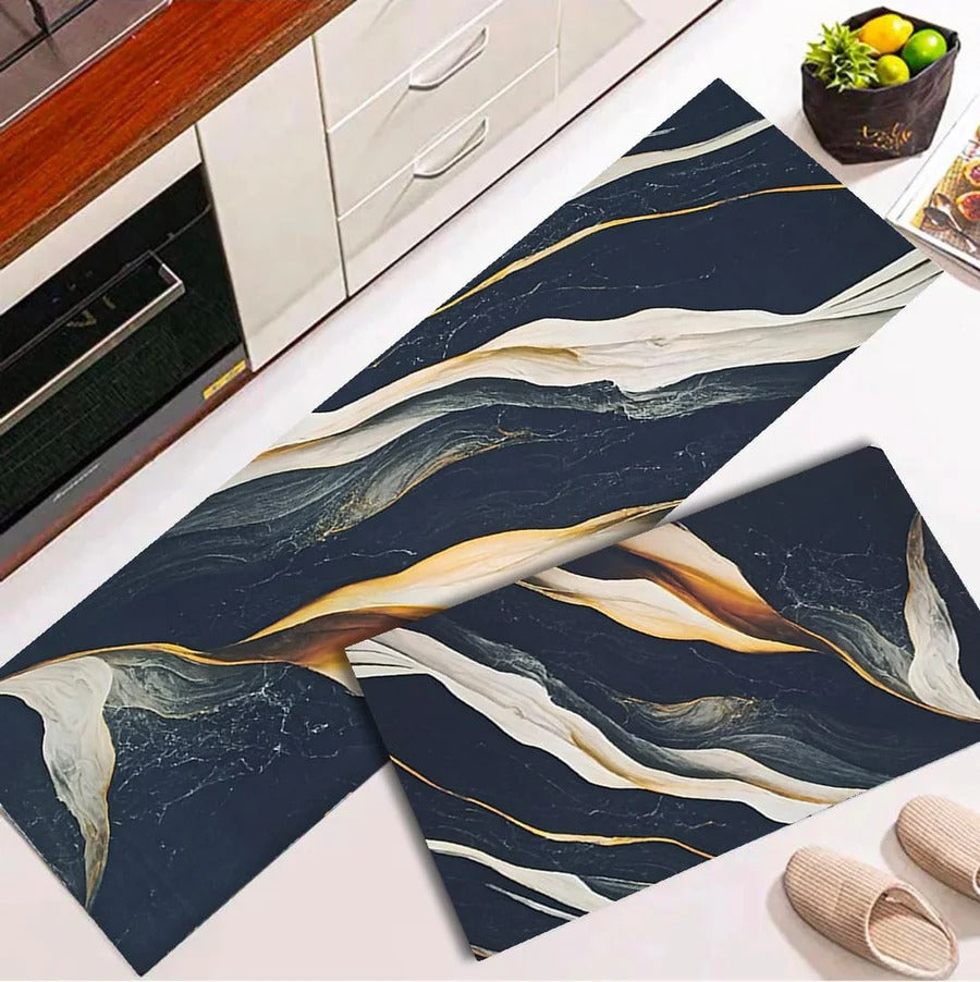 2 pcs set Kitchen , Bathroom ,HomeDecor Anti-Slip Absorbent Mat & Runner (K2)