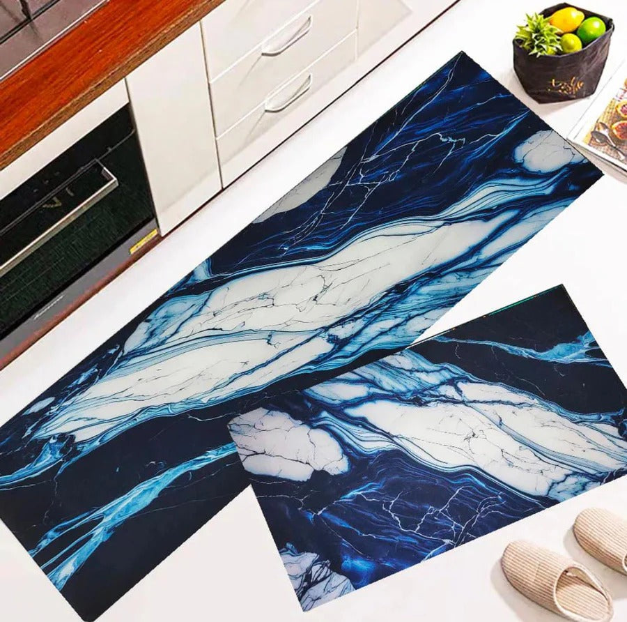 2 pcs set Kitchen , Bathroom ,HomeDecor Anti-Slip Absorbent Mat & Runner (K11)