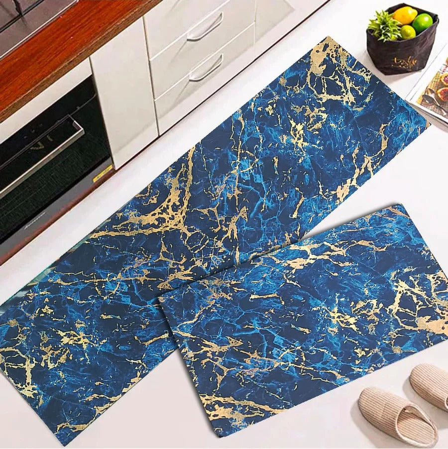 2 pcs set Kitchen , Bathroom ,HomeDecor Anti-Slip Absorbent Mat & Runner (K21)