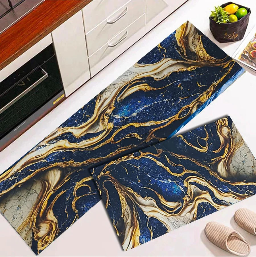 2 pcs set Kitchen , Bathroom ,HomeDecor Anti-Slip Absorbent Mat & Runner (K24)