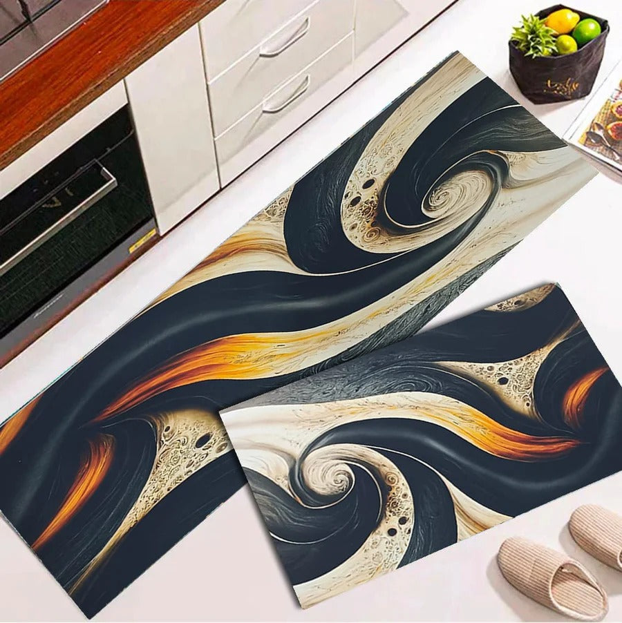 2 pcs set Kitchen , Bathroom ,HomeDecor Anti-Slip Absorbent Mat & Runner (K29)